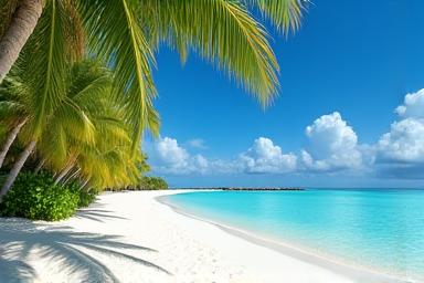 Plage paradisiaque aux Maldives