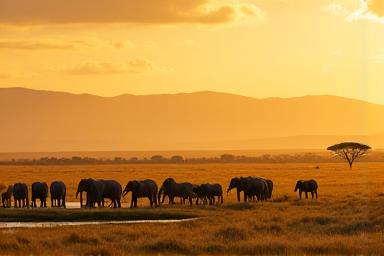 Faune sauvage dans le Serengeti, Tanzanie